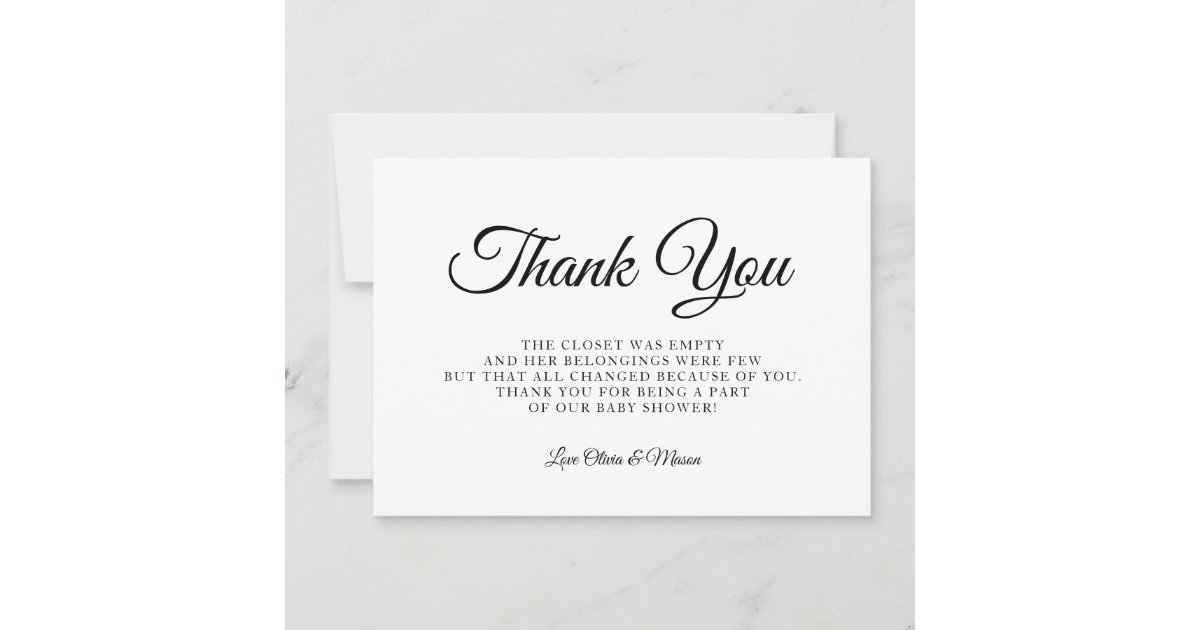 Personalized photo thank you Baby Shower | Zazzle