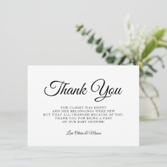 Personalized photo thank you Baby Shower | Zazzle