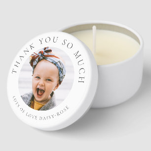 Personalized Photo Thank You  Mini Candle Favors