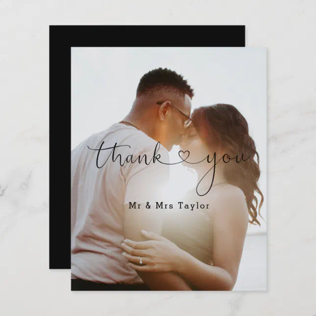 Personalized Photo Thank You Overlay | Zazzle