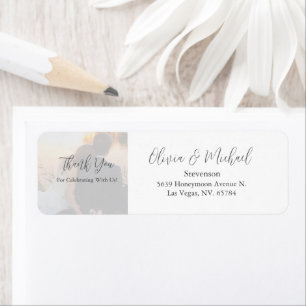 Personalized Photo Thank You Wedding Label
