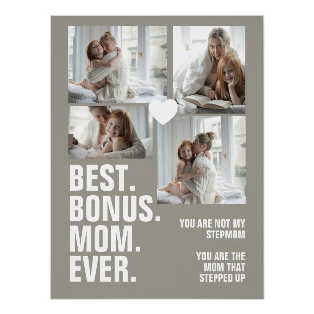 Personalized Photo The Mom That Stepped Up Poster (Front)