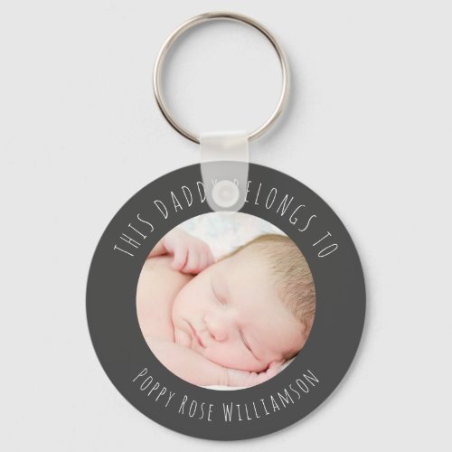 Personalized Photo This Daddy Belongs To  Key Ring