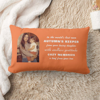 Personalized Photo Throw Pillow, Custom Family Lumbar Pillow