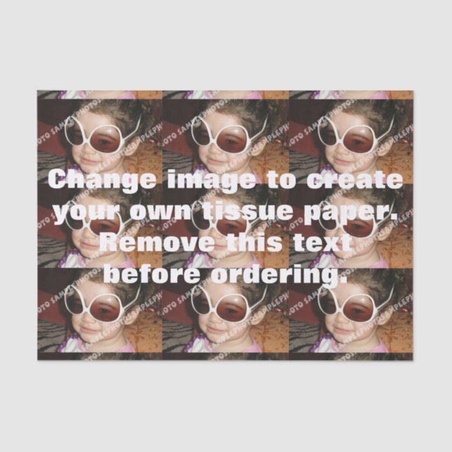 Personalized photo tissue paper. Make your own! Paper (Front)
