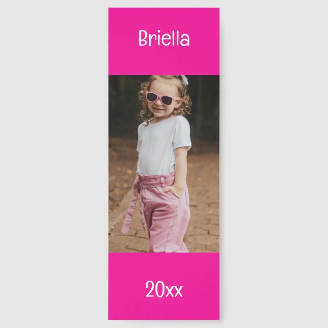 Personalized Photo Two Lines Custom Text Bookmarks (Front)