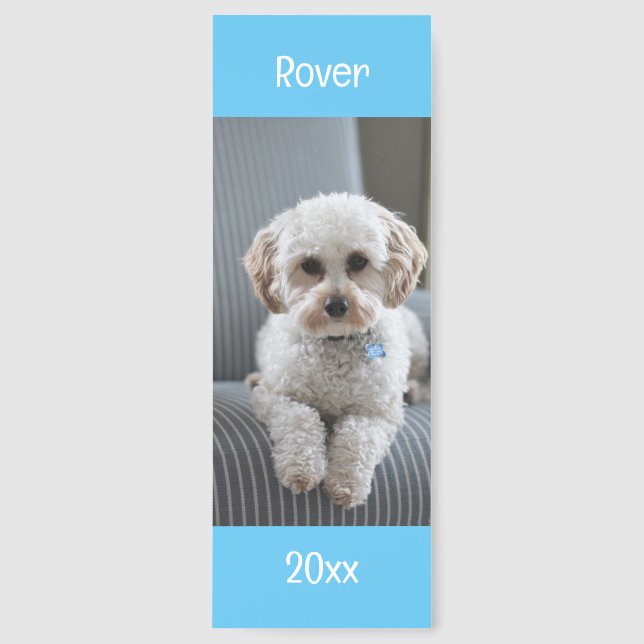 Personalized Photo Two Lines Text Custom Bookmarks (Front)