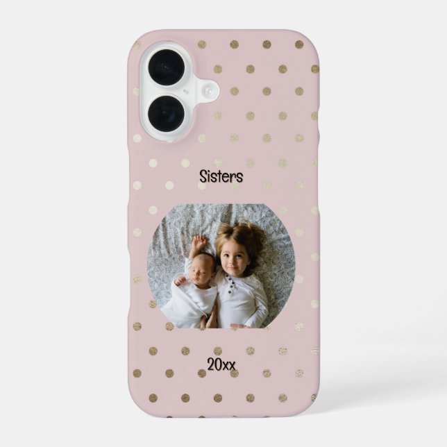 Personalized Photo Two Lines Text Custom Iphone Case (Back)