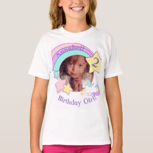 Personalized Photo Unicorn birthday T-Shirt