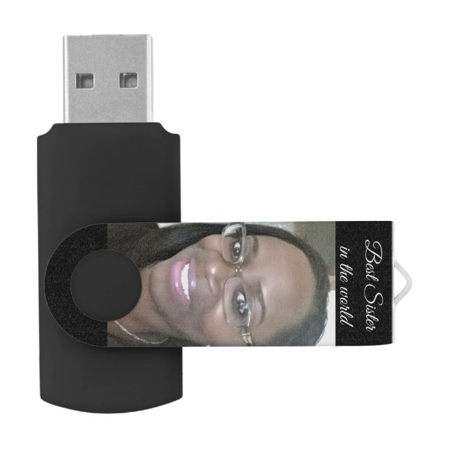 PERSONALIZED PHOTO USB Swivel Flash Drive (Opened)