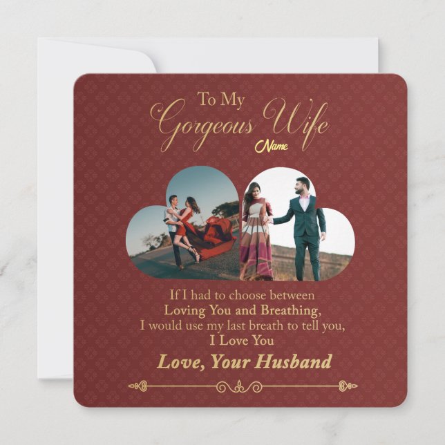 Personalized photo valentine day holiday card (Front)