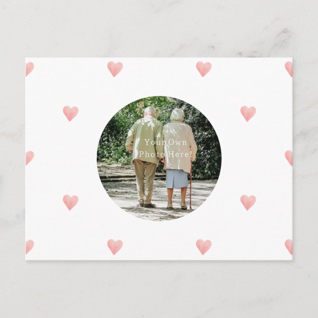 Personalized Photo Valentine's Day Card. Postcard (Front)