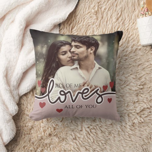 Personalized Photo Valentines Day Couple Love Throw Pillow