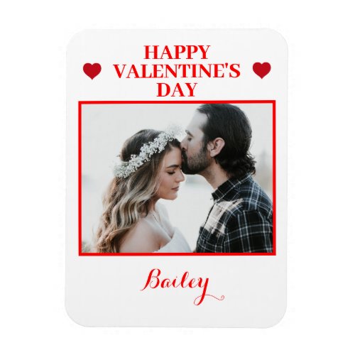 Personalized Photo Valentines Day Flexible Magnet