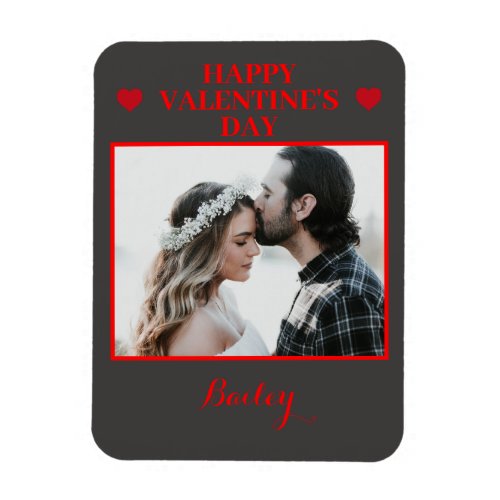 Personalized Photo Valentines Day Flexible Magnet