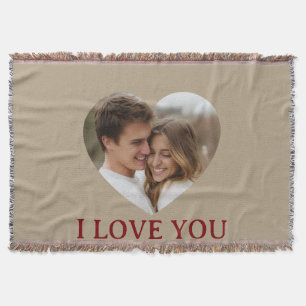 Personalized Photo Valentine's Day Throw Blanket