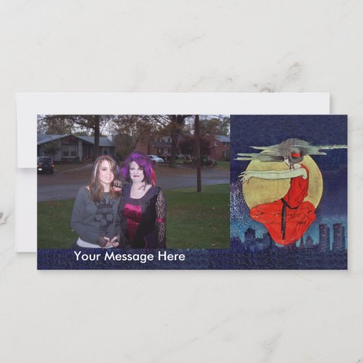 Personalized Photo Vintage Witch Woman Floating (Front)