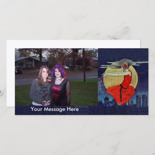 Personalized Photo Vintage Witch Woman Floating (Front/Back)