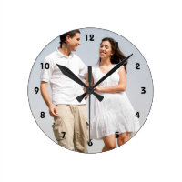 Personalized photo wall clock. Make your own! Round Clock
