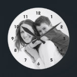 Personalized photo wall clock. Make your own! Round Clock<br><div class="desc">Personalized photo wall clock. Make your own! Easily create your own personalized photo wall clock. Change image with your photo. Customize it to add your text. DIY, CYO</div>