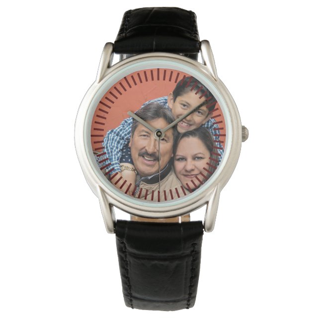 Personalized PHOTO Watch Men Keepsake Family Pics (Front)