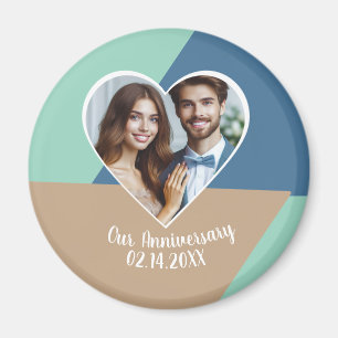 Personalized Photo Wedding Anniversary Keepsake Magnet