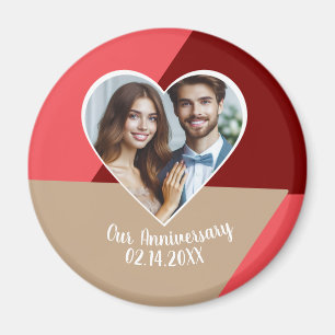Personalized Photo Wedding Anniversary Keepsake Magnet