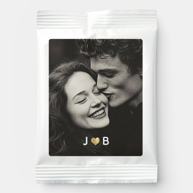 Personalized Photo Wedding Custom Initials Guest Margarita Drink Mix (Front)