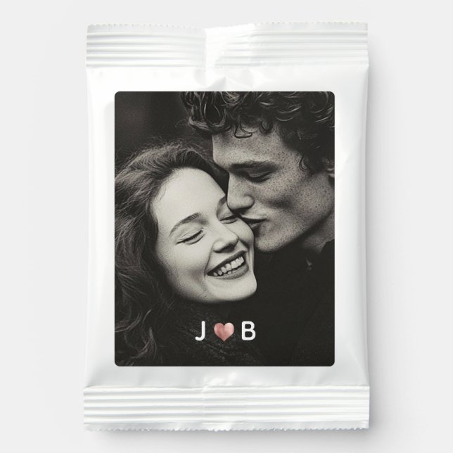 Personalized Photo Wedding Custom Initials Guest Margarita Drink Mix (Front)