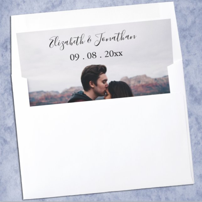 Personalized Photo Wedding Event Envelope Liner (Creator Uploaded)