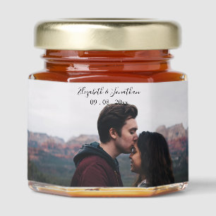 Personalized Photo Wedding Event Honey Jar Favors