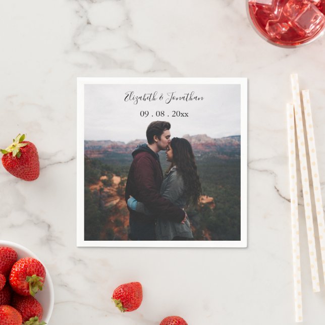 Personalized Photo Wedding Event Napkins (Insitu)