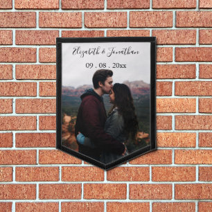 Personalized Photo Wedding Event Pennant