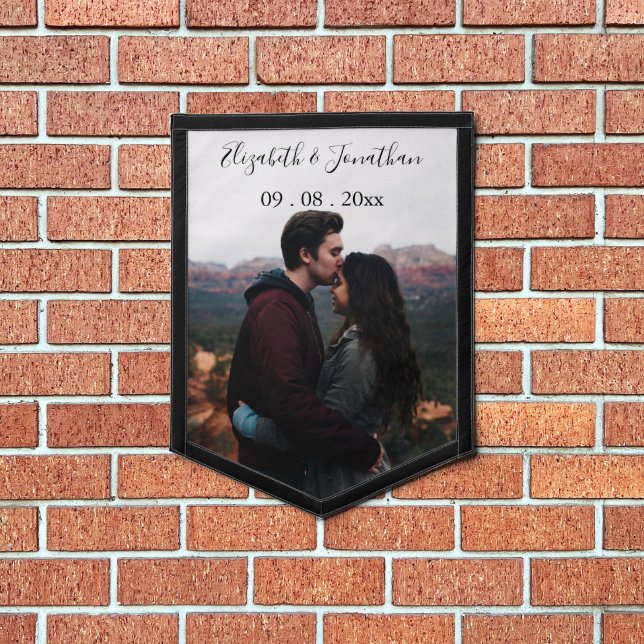 Personalized Photo Wedding Event Pennant (Insitu 1)