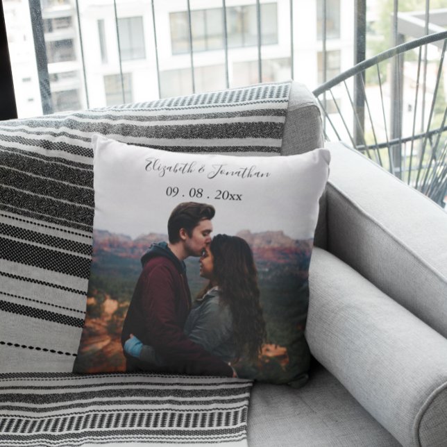 Personalized Photo Wedding Event Throw Pillow (Creator Uploaded)