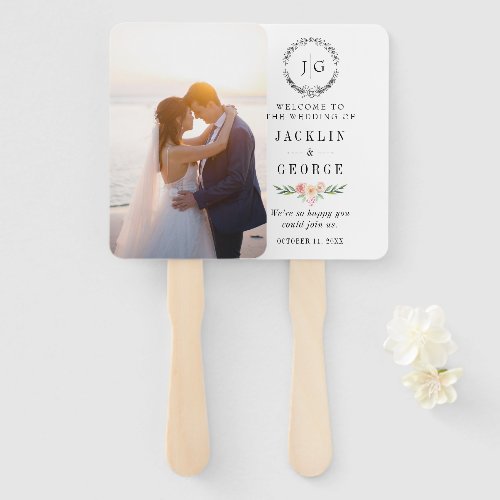 Personalized Photo Wedding Fan Program