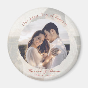 Personalized Photo Wedding Favor Couple Keepsake Magnet