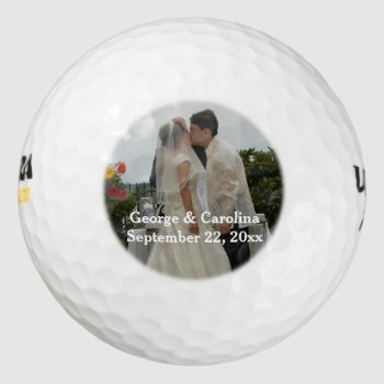 Personalized Photo Wedding Favor Golf Balls by bridalwedding at Zazzle