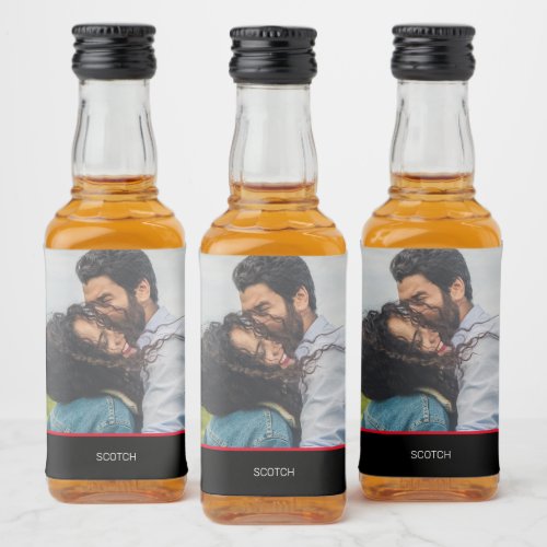 Personalized Photo Wedding Favor Mini Liquor Bottle Label