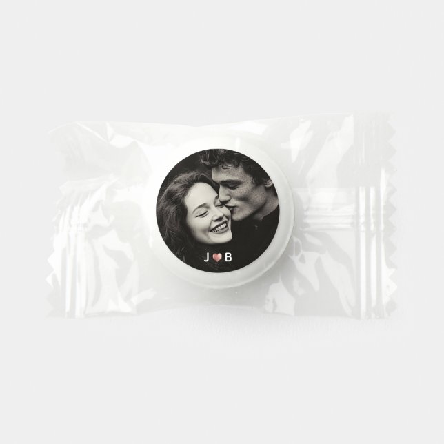 Personalized Photo Wedding Guest Monogram Life Saver® Mints (Front)