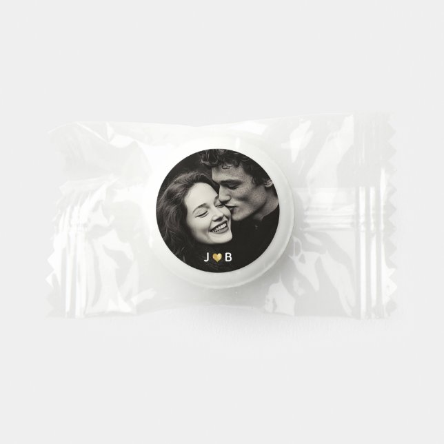 Personalized Photo Wedding Guest Monogram Life Saver® Mints (Front)