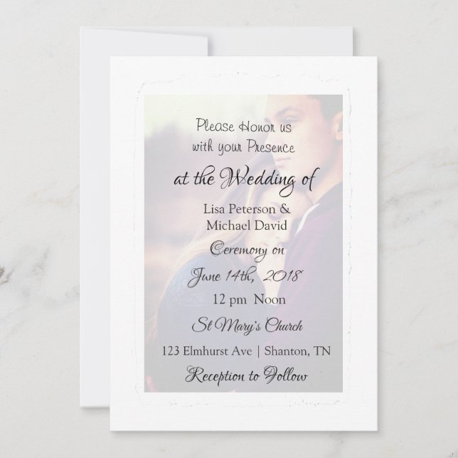 Personalized Photo Wedding invitations (Front)