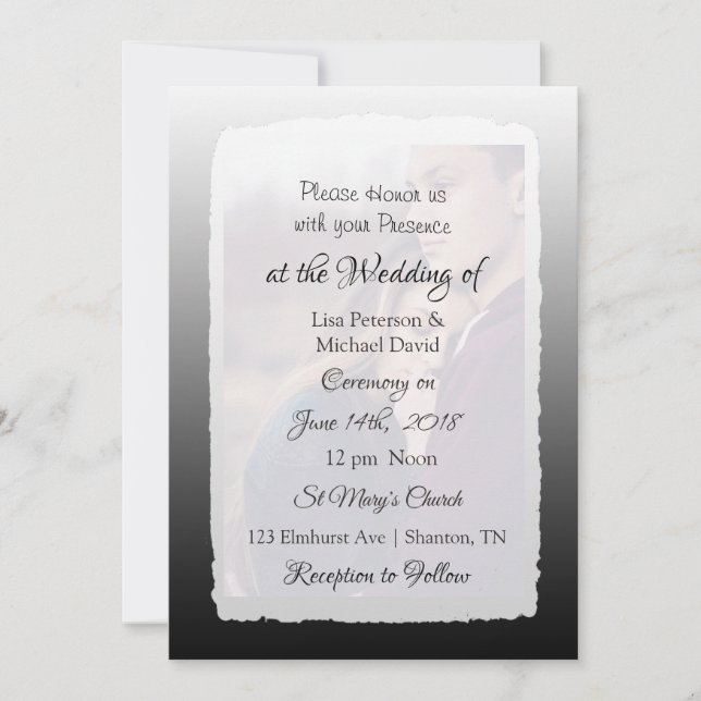Personalized Photo Wedding invitations (Front)