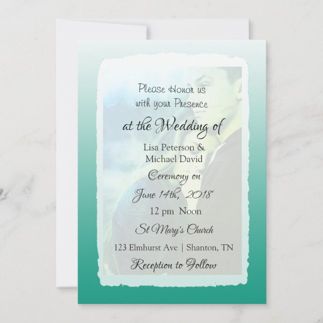 Personalized Photo Wedding invitations (Front)