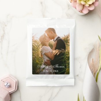 Personalized Photo Wedding Lemonade Drink Mix by HappyMemoriesPaperCo at Zazzle