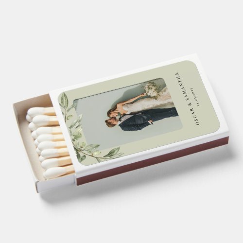 Personalized Photo Wedding Matchbox | Olive Branch Matchboxes