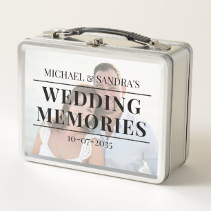 Personalized Photo Wedding Memories Metal Box