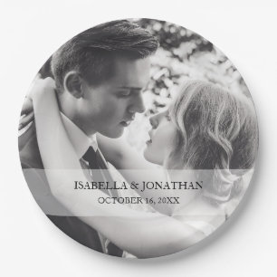 Personalized Photo Wedding Party Paper Plate