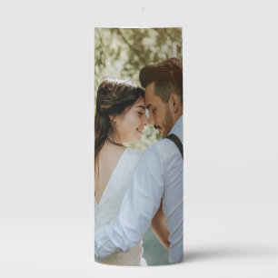 Personalized Photo Wedding Pillar Candle