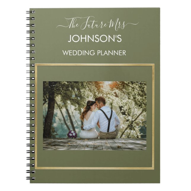 Personalized Photo Wedding Planner Notebook (Front)